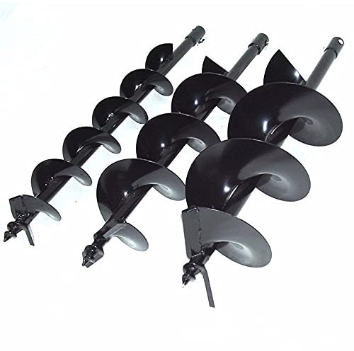 JDBDU 3 Erdbohrer Bohraufsätzen 100/150/200mm - Ideal Für Aushubarbeiten - Erdbohrer Hand - Gartenbohrer Erdbohrer für Bohrmaschine Pflanzbohrer Grabungswerkzeug
