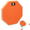 Newellsail Schlagzeug Übungspad 8 Zoll Schlagzeug-Pad Gummi Dumb Drum Practice Pad mit Holzsockel für Schlagzeuger Anfänger Orange
