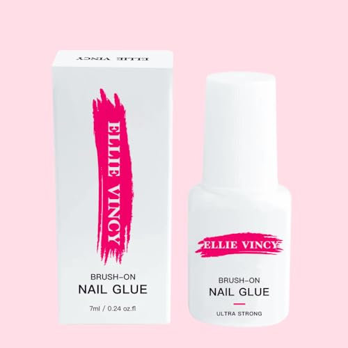 Super Strong Brush-On Nail Glue for Acrylic & Press-On Nails (7ml / 0.24 oz) | Long-Lasting, Quick-Dry, Professional Nail Adhesive