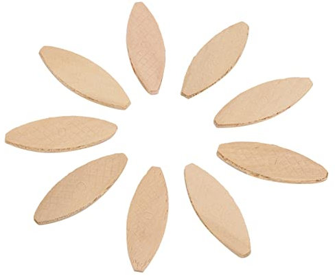 100 Stück Buche Flachdübel, Verbindungsplättchen Holz Holzverbindungskekse Nummer 0, 10, 20 für Holzbearbeitung und Basteln (0#)