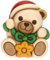 THUN, Teddy mit Stern aus hochwertiger Keramik, kleine Version, Weihnachtskollektion, Sammelfiguren, Geschenkidee zu Weihnachten, 7,5 x 6,5 x 8,5 cm
