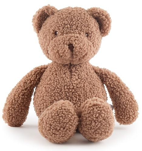 Bieco Kuscheltier Bär Mika | 37 cm | Teddybär aus Bouclé | Plüschbär | Plüschtier Teddy XXL Tedy Bear Plüschtier Baby Gute Besserung Weihnachtsbär ab 0 Monate
