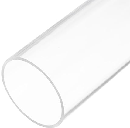QUARKZMAN PVC Transparent Rohr, ID 64mm AD 70mm L 305mm | Acryl Kunststoffrohr für Lampenbau, Stehlampen, Möbel