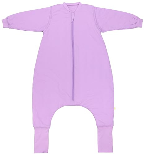 schlummersack Baby Kinder Schlafsack Ganzjahr | mit Füßen, umklappbaren Bündchen und abnehmbaren Ärmeln, gefüttert, Ganzjahresschlafsack, 2.5 Tog