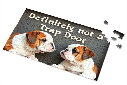 Jigsaw Puzzles 300 Pieces For Adults Two Puppies: Definitely Not A Trap Door Picture Puzzle Gift For 4 Year Old Boy Easter Gifts For Adults(1000PCS)