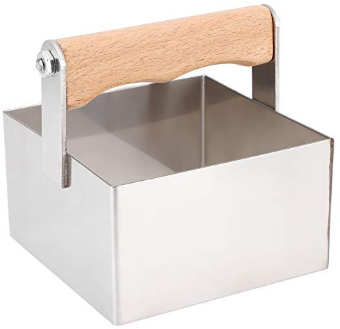 Edelstahl-Honigs ch Neider Werkzeug, 10,5x10,5x10,3 cm Imkerei zubehör mit Holzgriff für Bienenwaben-Imker ausrüstung