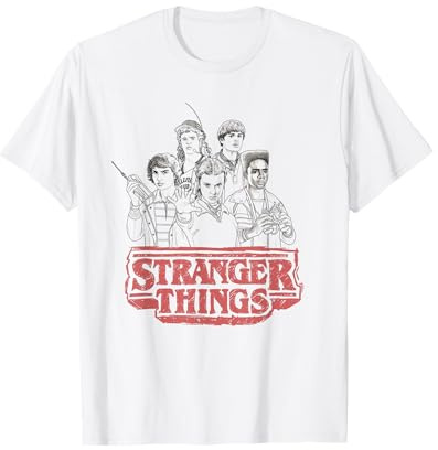 Stranger Things Sketch Group Logo T-Shirt