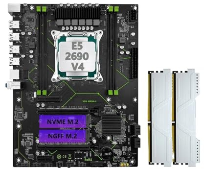MR9A-H X99 LGA 2011-3 Motherboard Set Kit, Xeon E5 2690 V4 CPU, DDR4 16GB(2 * 8G) 2133MHz Memory(Motherboard+CPU+RAM)