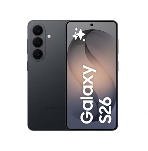 Samsung Galaxy S26 AI Phone, Customised AP Processor, 50 MP Camera, 12 GB Memory, 256 GB Storage, 4300 mAh Battery, Galaxy AI, Black, 3 Year Extended Warranty (UK Version)