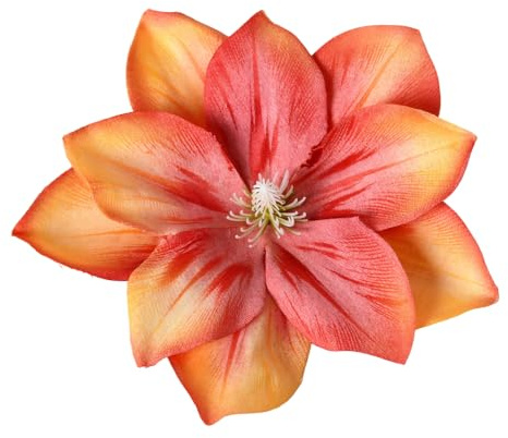 2 Pcs Artificial Clematis Flowers Realistic Lotus Heads DIY