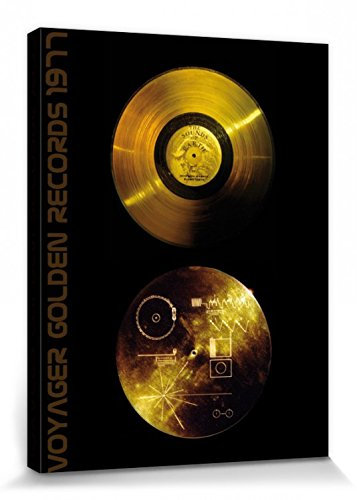1art1 Schallplatten Poster Klänge Der Erde, Voyager Golden Records Bilder Leinwand-Bild Auf Keilrahmen | XXL-Wandbild Poster Kunstdruck Als Leinwandbild 40x30 cm