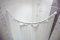 Tropik home Barre d'arc alu 130x130 cm Barre pour Le Rideau de Douche Ovale Blanche