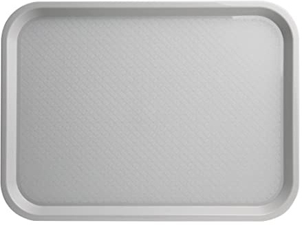 Olympia Kristallon PP Foodservice Fast Food Tray, Grey, 350x450mm | Resists peeling and scratching during busy catering services, offering a stable base for fast, mess-free cleaning.