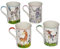 alles-meine.de GmbH 2 STK. Henkeltassen mit Tieren Giraffe/Elefant/Zebra/Kuh groß - Keramik Trinktasse mit Henkel Tasse Becher Porzellantasse Tiere Tassen