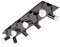 MiniSun | Large Modern Rectangular Black Chrome Plate 8 Way Adjustable Ceiling Spotlight | Ceiling Spots, Home Décor & Improvement Essential | Includes 5W LED Bulbs [Cool White]