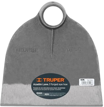 Truper Lane No. 2 Field Hoe Head, 2 lb Forged Steel, Heavy-Duty Replacement Hoe Head for Agriculture and Landscaping (Model AL-2/10606)
