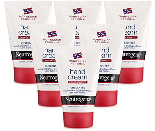 x6 Neutrogena Norwegian Formula UNSCENTED Concentrated HAND CREAM 50ml TRAVEL SIZE
