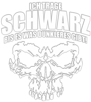 Spaß Kostet Aufkleber Ich trage Schwarz Gothic 666 Metal