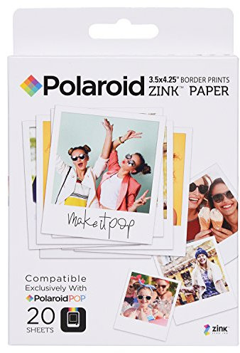 Polaroid Zink - Papel fotográfico para Polaroid Pop 2.0, 20 hojas