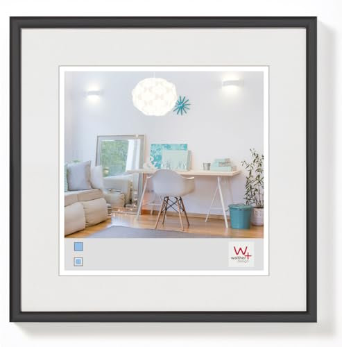 Walther Design Cadre photo noir 10 x 10 cm Nouveau Lifestyle Cadre en plastique KV010B