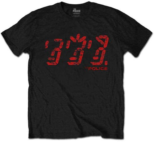 Rockoff Trade Men's The Police Vintage Ghost T-Shirt, Black, Xx-Large