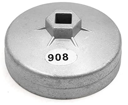 sourcing map 91mm 15 Flutes Metal Oil Filter Cap Wrench Socket Remover Tool | for Car, Universal