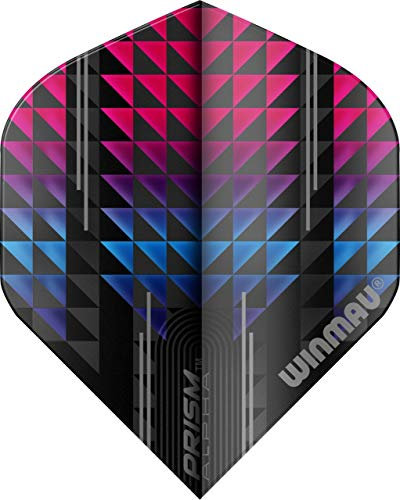 WINMAU Prism Alpha Black & Pink Extra Dicke Dart Flights - 1 Sätze pro Packung (3 Flights insgesamt)
