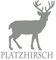 kleb-Drauf® | 1 Platzhirsch | Grau - matt | Autoaufkleber Autosticker Decal Aufkleber Sticker | Auto Car Motorrad Fahrrad Roller Bike | Deko Tuning Stickerbomb Styling Wrapping