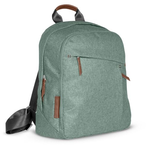 UPPAbaby Wickelrucksack – EMMETT (Grün Melange/Sattelleder)