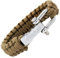 Wolflock Premium Paracord Armband für Männer - Handgeflochten mit Edelstahlverschluss in Coyote Brown