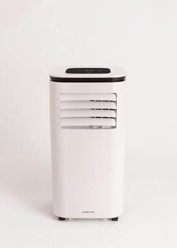 CREATE/SILKAIR CONNECT PRO/Climatizador portátil 4 en 1 con bomba de calor blanco/WiFi, 9000 BTU, temporizador, modo sleep, incluye kit de extracción de aire, deshumifica hasta 24l, 1010W