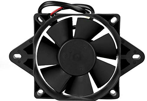 EVGATSAUTO Ventilateur de refroidissement de moto radiateur de ventilateur de refroidissement de moteur électrique pour moto VTT Go Kart Quad noir