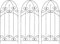 vidaXL 3X Supports pour Plantes Grimpantes Rosier Fleurs de la Passion Clématites Jardin Patio Terrasse Extérieur Noir 40x100 cm Fer