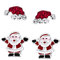 FIVE-D 2 Paar Ohrringe Weihnachten Nikolaus Mütze und Weihnachtsbaum 925 Sterling Silber im Schmucketui (Weihnachtsmann)