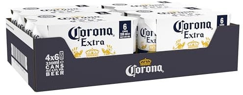 Corona Extra Mexican Lager Beer Can, 24 x 330ml