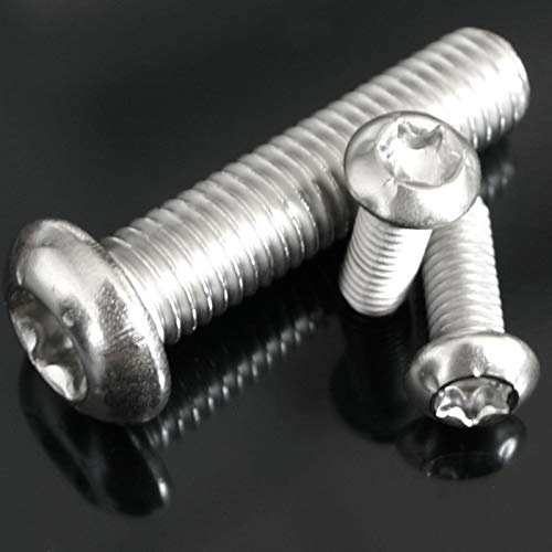 100 Stück M8x16 mm Linsenkopf Schrauben ISO 7380 V2A A2 Edelstahl TX Linsenschrauben Torx