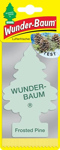 12 Stück Frosted Pine Eisige Nadeln Wunder-Baum Lufterfrischer Duftbaum inkl. 1 x Glasreinigungstuch von SP Großhandel Gratiszugabe (Frosted Pine)