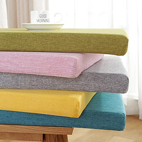 Xpnit Bankkissen, Sitzkissen, 80/100/120 cm, 2-Sitzer, 3-Sitzer, Gartenbankkissen, für drinnen und draußen, Essbank-Pads für Schaukel, Terrasse, Zuhause (120 x 40 x 5 cm, Rosa)