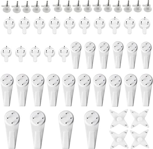Colgar cuadros sin agujeros - Ganchos para colgar cuadros sin taladrar - Cuelga fácil - Set de 54 piezas