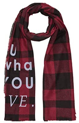 s.Oliver Damen 201.10.111.25.277.2108351 Schal, schwarz|pink|rot, 1