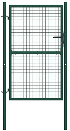 Susany Cancello per Recinzione in Acciaio 100x175 cm Verde-Home