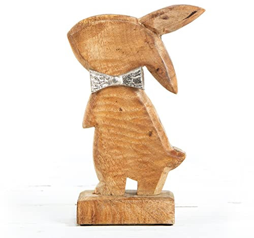 Logbuch-Verlag Hase Holz Figur 23 cm Osterhase Geschenk Ostern Deko Holzhase zum Hinstellen