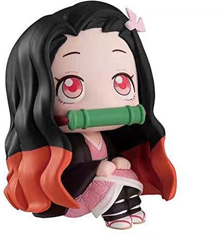 Zhongkaihua Kamado Tanjiro/Nezuko Figur Mini Anime Figuren Look up Figure Kamado Nezuko/Tanjiro Action Figure Statue Modell Dekoration Kollektion Geschenke 10CM PVC
