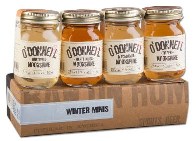 Likör O'DONNELL MOONSHINE Mini Set Nuss/Toffee/Macadam/Bratapf. 4x50ml