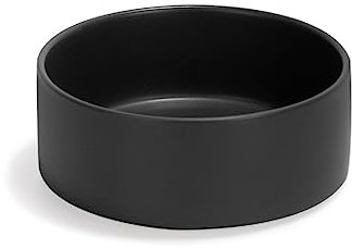 SPUNKYJUNKY Keramik Hundenapf Fressnapf Futternapf Katzennapf Napf für Katzen und Hunde (400ml, Schwarz)