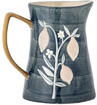 Bloomingville Creative Collection 82060469 - Brocca Feriha in gres porcellanato, 24 x 18,5 cm, 3,1 l, colore: Blu