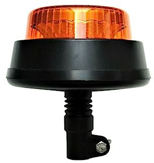 MelTruck® LED Rundumleuchte Warnleuchte Rotation flexible 12V 24V E9 für LKW PKW Traktor (R-Rotation; Standard Aufsteckrohr)