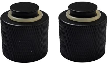 Aopkeo Zylinder-Flaschentankventil-Regler, Gewindeschutz, Staubkappe G1/2, Aluminium, schwarz, für Paintball, CO2, Airsoft, PCP, Tauchen, 2 Stück