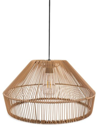 ValueLights | Solar Powered Natural Rattan Pendant Hanging Light | Pendant Lights, Home Décor & Improvement Essential