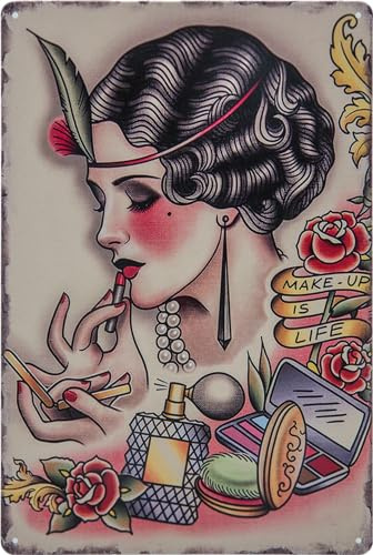 30 x 20 cm Retro Blechschild – Barber Shop Vintage – Deko Schild für Friseur, Barbier, Coiffeuer, Hairstylist und Zuhause